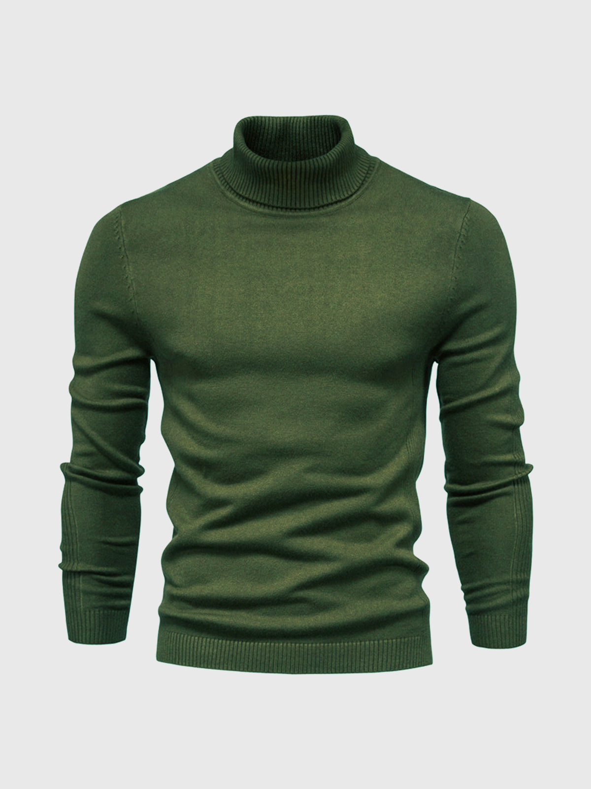 Camisola gola alta homem algodão lavável à máquina