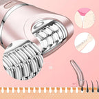Depiladora elétrica feminina 3 em 1 impermeável recarregável USB rosto corpo biquíni