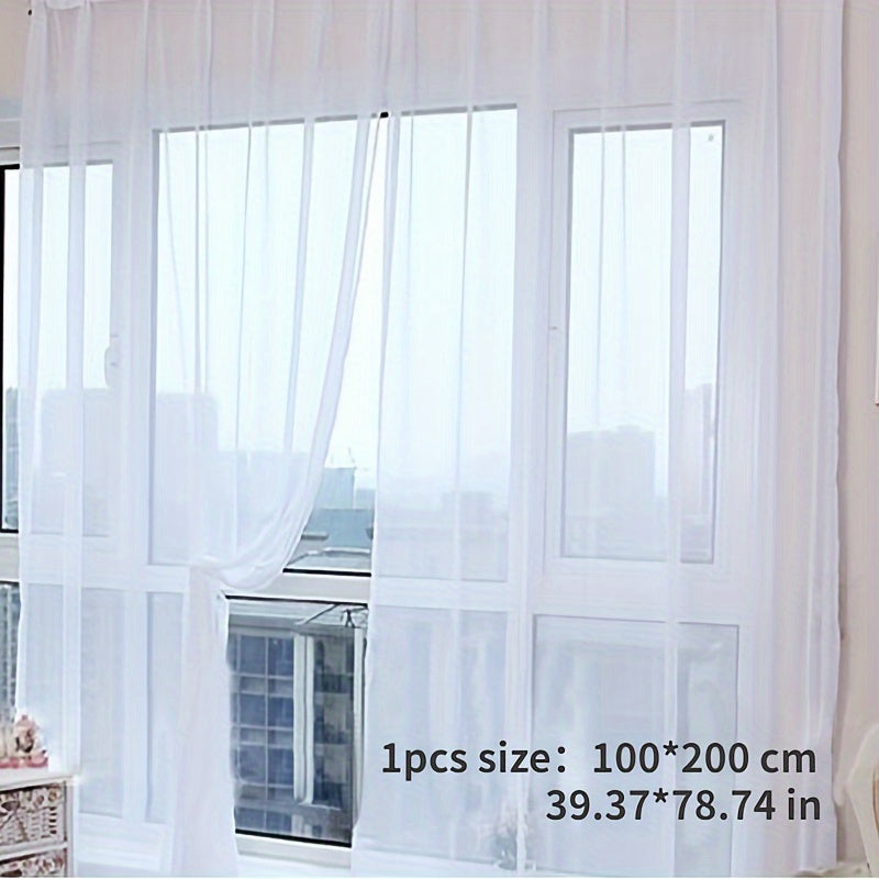 Cortinas de voile floral semitransparentes 200x100cm com ilhós, 2 painéis decorativos
