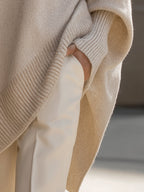 Camisola oversized feminina de corte amplo e visual elegante