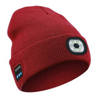 Gorro Bluetooth LED 3 em 1 unissex com luz e altifalante integrado