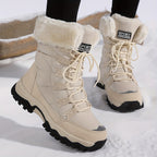 Botas de inverno femininas impermeáveis forradas antiderrapante