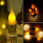 Luzes LED para garrafas a pilhas, decoração de Natal e festas, conjunto 10 peças
