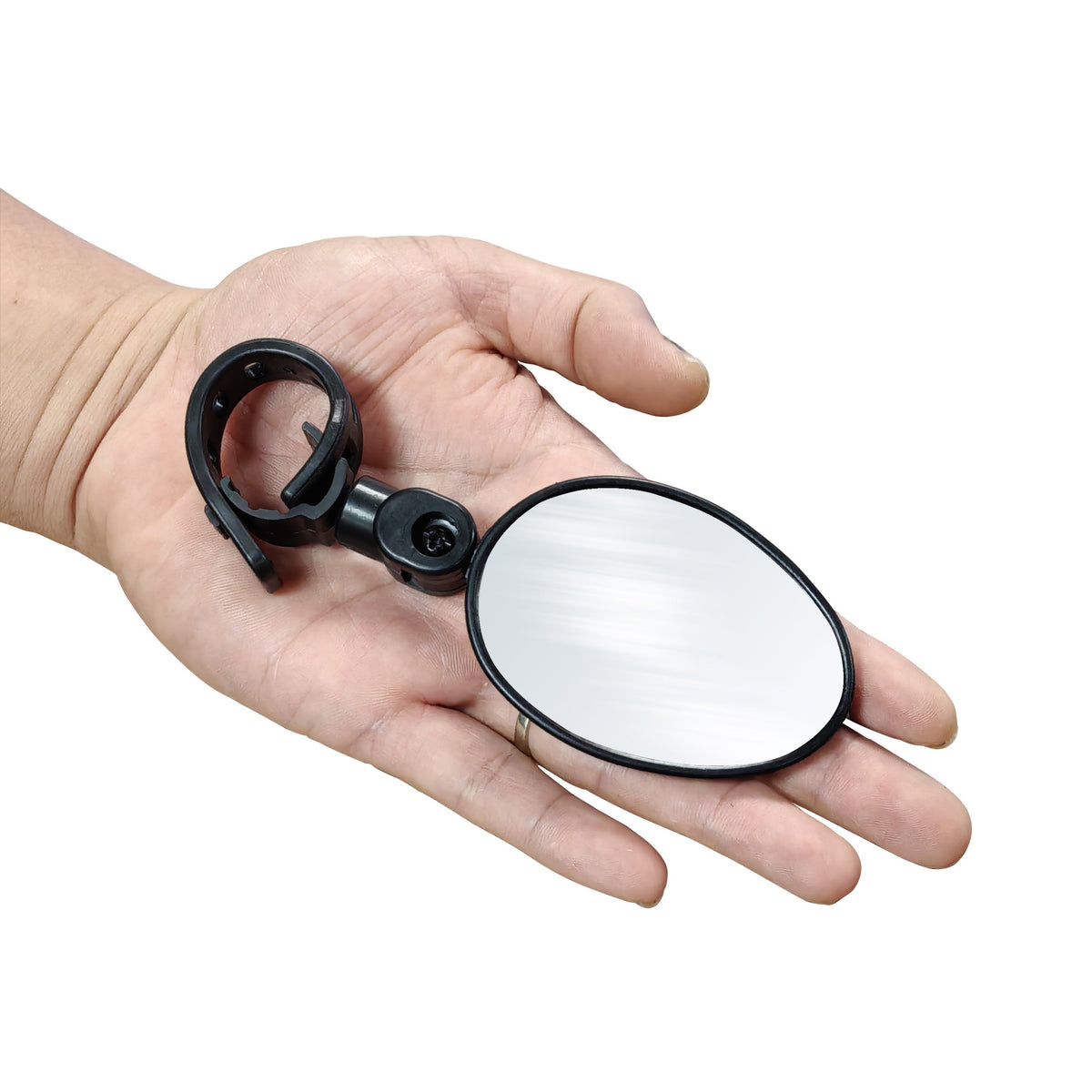 Espelhos retrovisores para bicicleta ângulo largo formato oval encaixe universal, 2 unidades