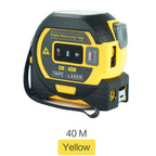 Trena laser 3 em 1 digital infravermelha 40/60M com display e fita de aço manganês