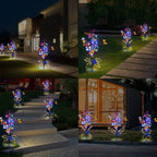 Luzes solares de borboleta para jardim, 56 LEDs, IP65, decoração exterior