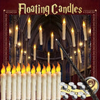 Velas LED flutuantes sem chama, conjunto 12 unidades com controlo remoto, decoração Natal e Halloween