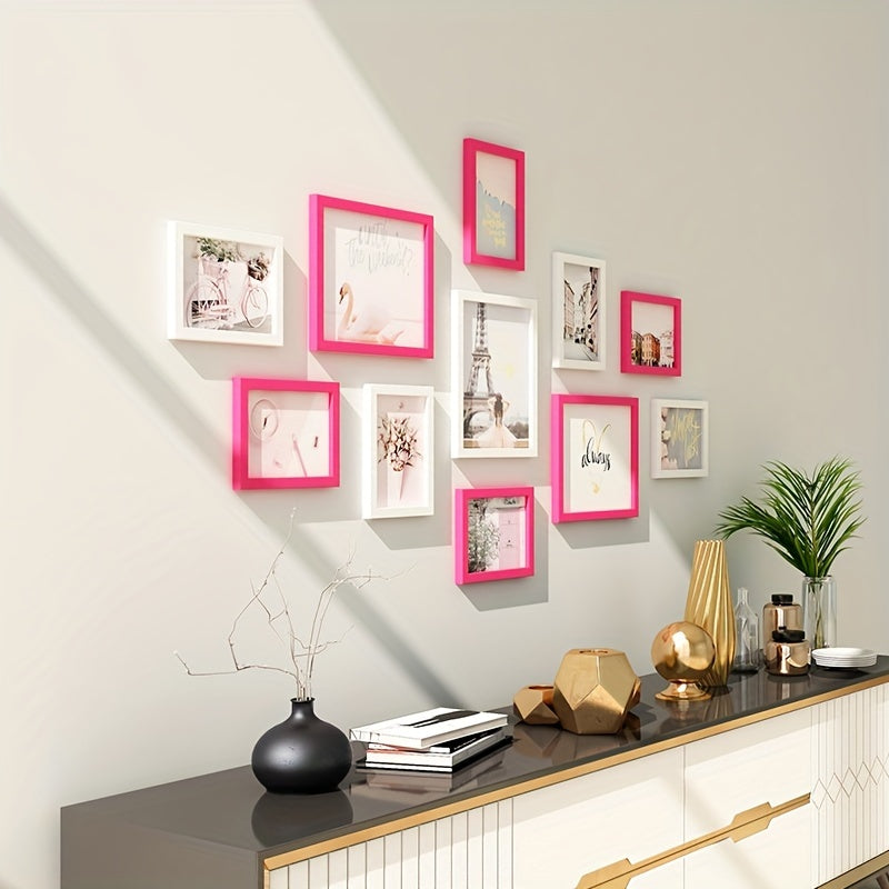 Conjunto de molduras para fotos 11 peças estilo clássico, instalação sem furos, decoração sala
