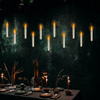 Velas LED flutuantes sem chama, conjunto 12 unidades com controlo remoto, decoração Natal e Halloween