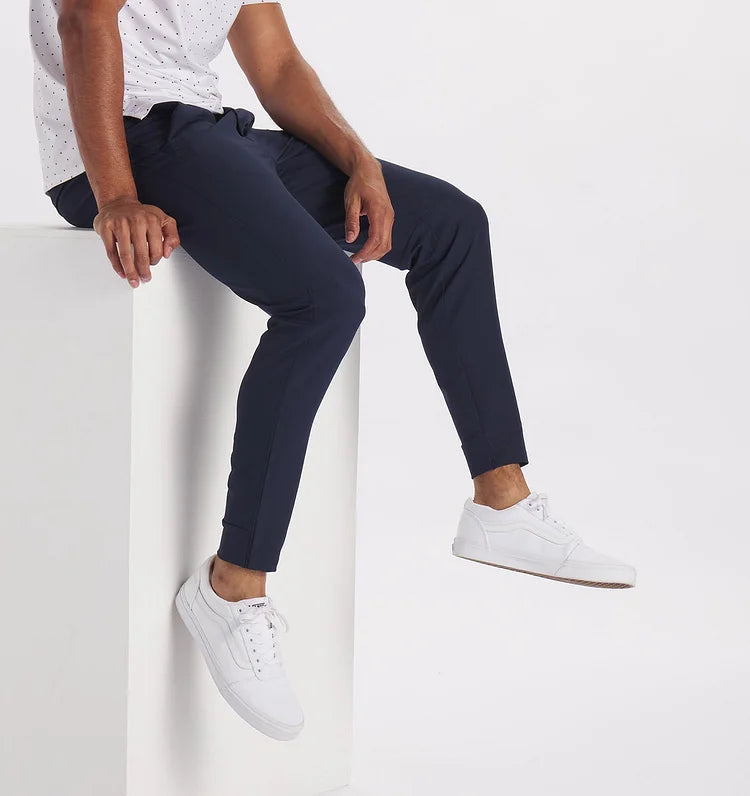Calças de fato masculinas em tecido stretch elástico, elegantes e confortáveis para escritório