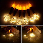 Luzes LED para garrafas a pilhas, decoração de Natal e festas, conjunto 10 peças