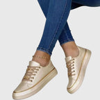 Tênis feminino de veludo com atacadores, estilo casual outono inverno