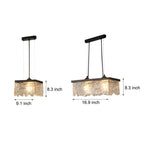 Lustre de teto em vidro e ferro preto com 3 temperaturas de cor, ideal para sala de jantar, casquilho E27