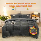 Edredom plush extra grosso antistático para outono e inverno