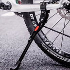 Suporte lateral para bicicleta regulável em alumínio, estável, altura ajustável 32,7 a 37,8 cm