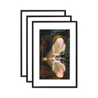 Moldura para foto preta para decoração de parede e mesa, design clássico retangular