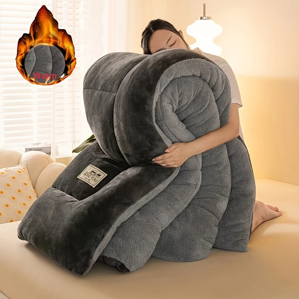 Edredom plush extra grosso antistático para outono e inverno