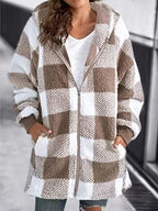 Sweater mulher oversize com capuz corte folgado casual