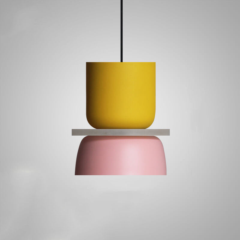 Luminária pendente dome nórdica led liga de zinco bicolor estilo escandinavo