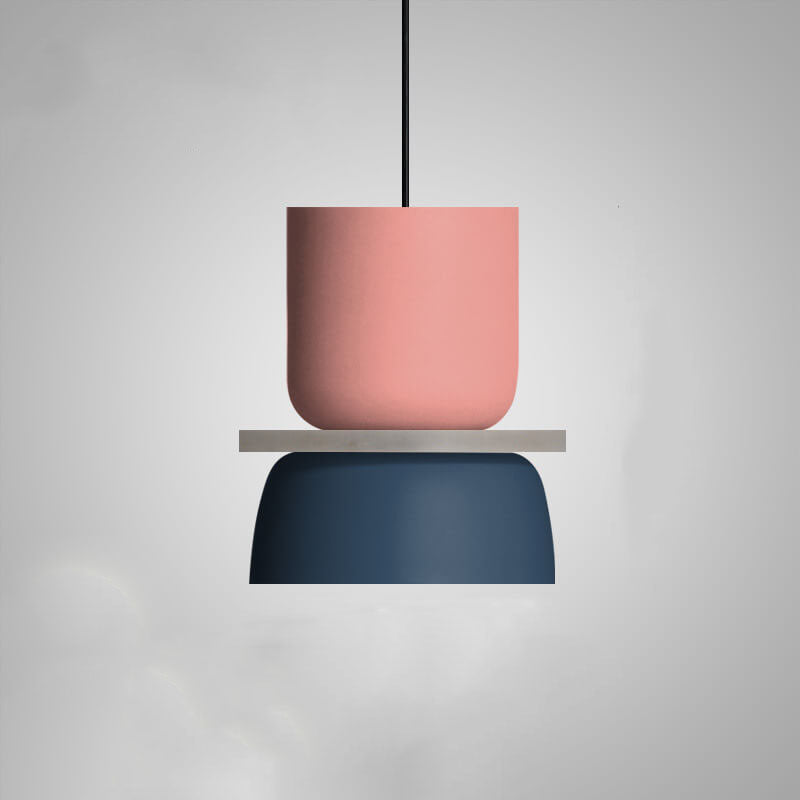 Luminária pendente dome nórdica led liga de zinco bicolor estilo escandinavo