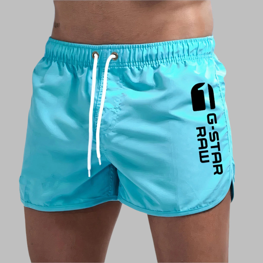 Calção de banho homem secagem rápida design liso