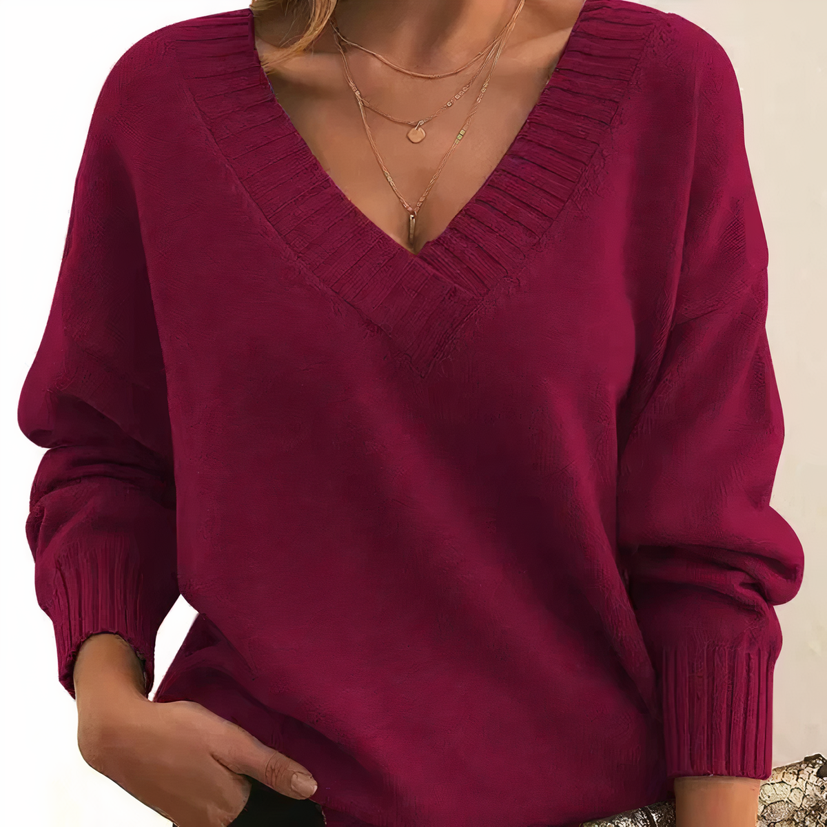 Camisola de caxemira feminina malha macia em várias cores