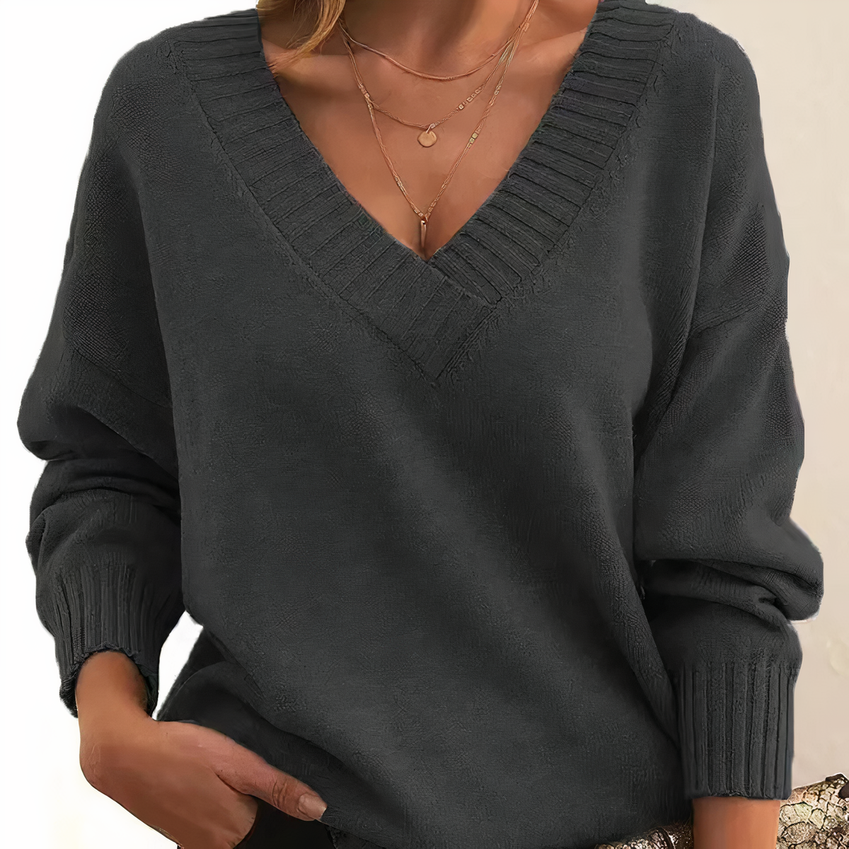 Camisola de caxemira feminina malha macia em várias cores