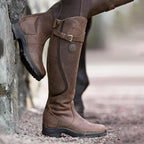 Botas de equitação couro impermeável inverno cano alto antiderrapante