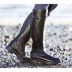 Botas de equitação couro impermeável inverno cano alto antiderrapante