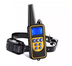 Coleira de treino eletrónica para cães impermeável com controlo remoto, alcance 2600ft, vibração e choque