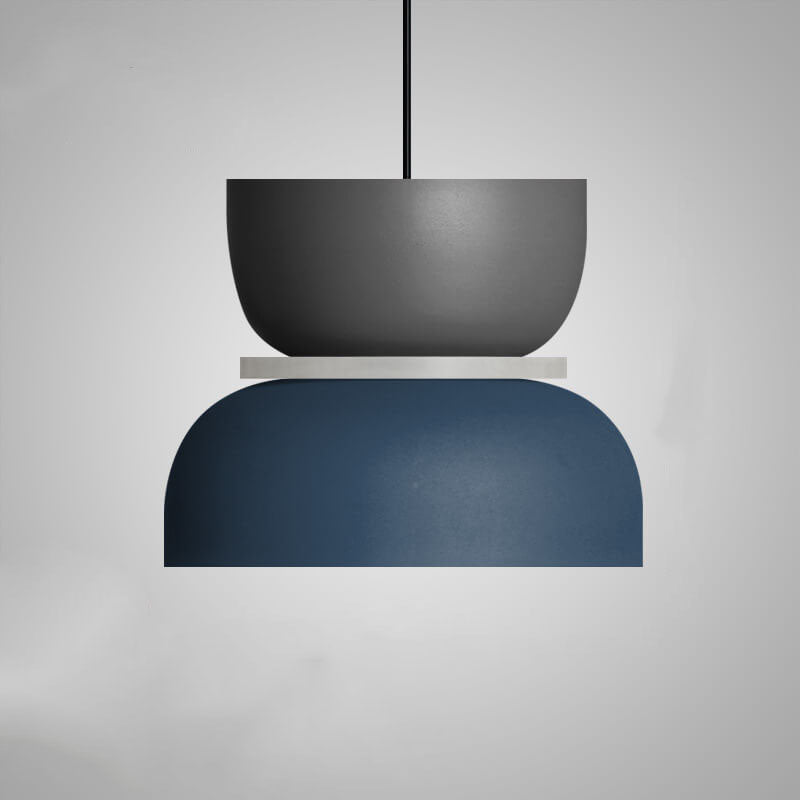 Luminária pendente dome nórdica led liga de zinco bicolor estilo escandinavo