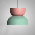 Luminária pendente dome nórdica led liga de zinco bicolor estilo escandinavo