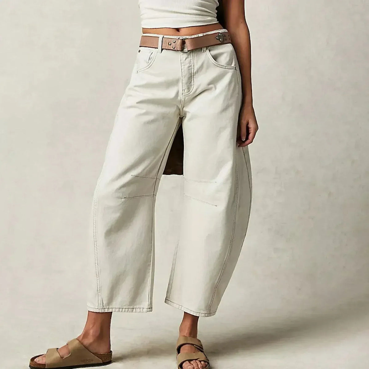 Jeans baggy mulher cintura alta corte relaxado denim