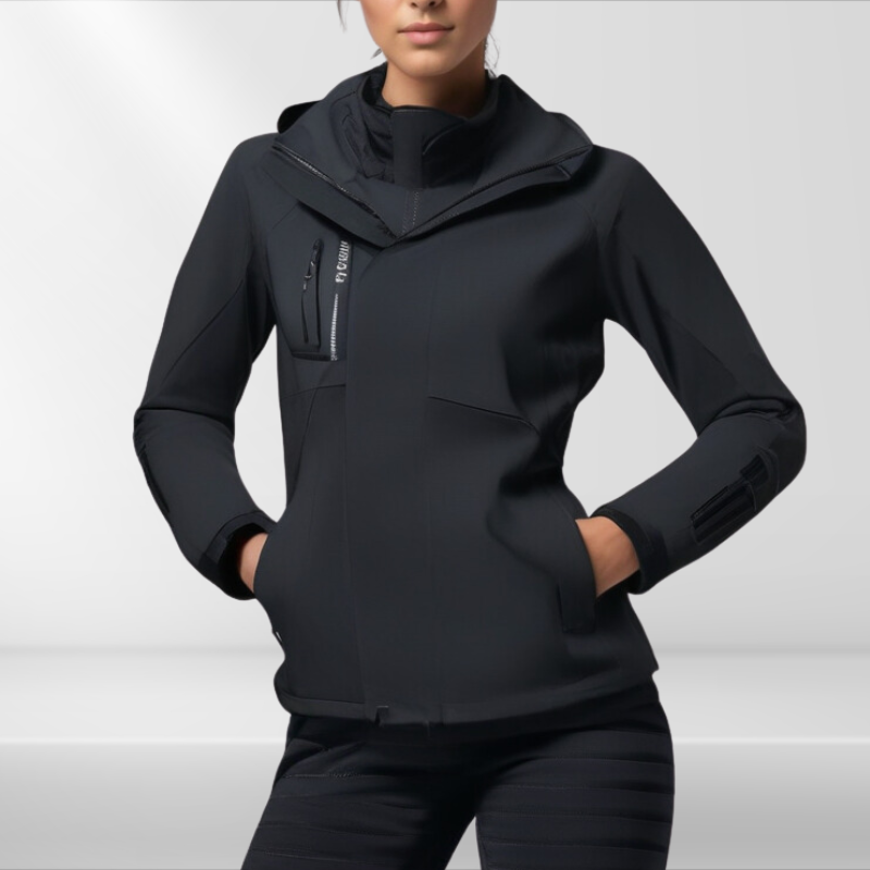 Casaco outdoor 3 em 1 para mulher, impermeável com forro fleece e capuz amovível