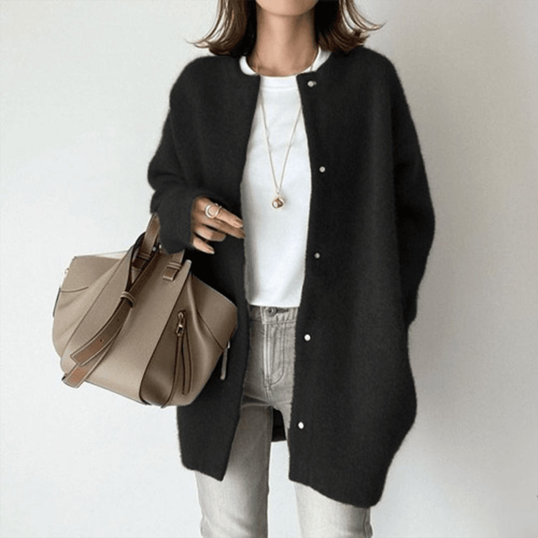 Cardigan feminino em algodão macio disponível em várias cores