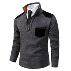 Camisola caxemira masculina de corte confortável e design atemporal