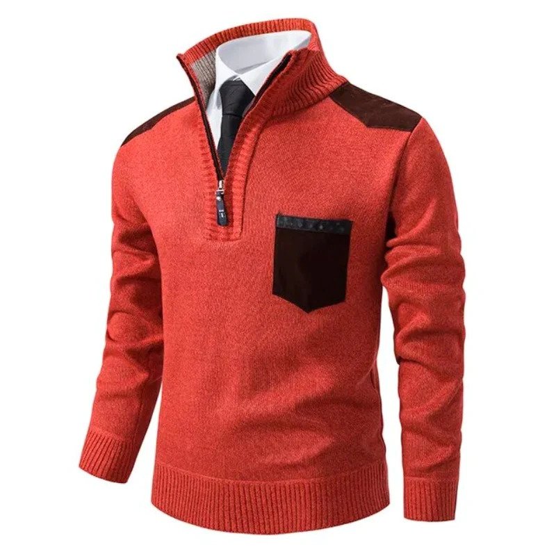 Camisola caxemira masculina de corte confortável e design atemporal