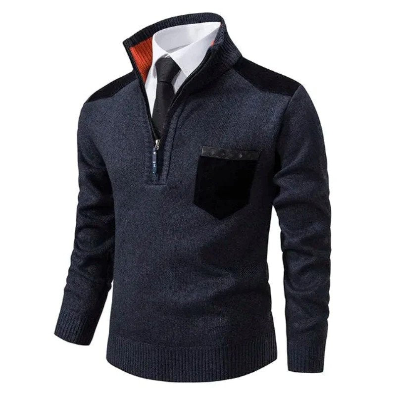 Camisola caxemira masculina de corte confortável e design atemporal