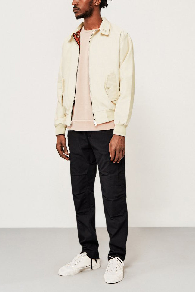 Bomber jacket homem Harrington com fecho de correr e punhos canelados