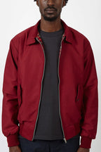 Bomber jacket homem Harrington com fecho de correr e punhos canelados