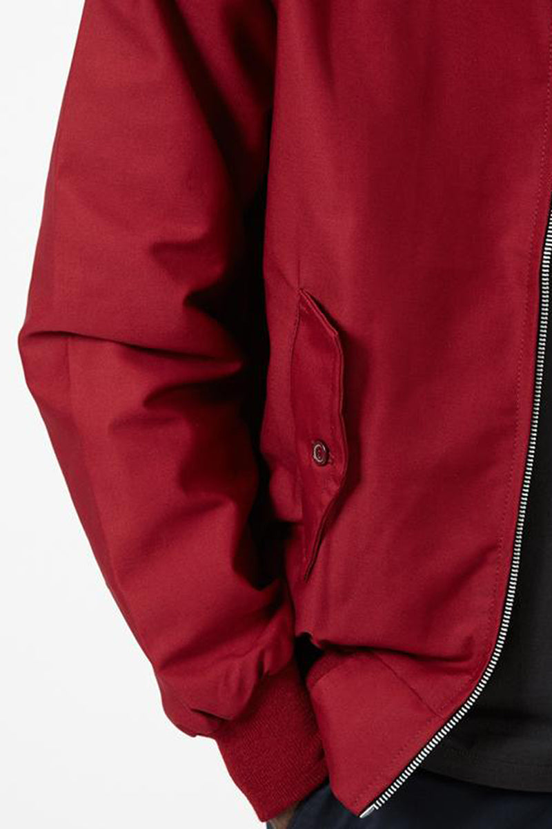 Bomber jacket homem Harrington com fecho de correr e punhos canelados
