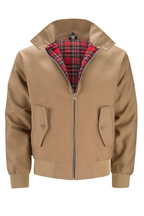 Bomber jacket homem Harrington com fecho de correr e punhos canelados