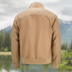 Bomber jacket homem Harrington com fecho de correr e punhos canelados
