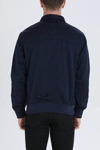 Bomber jacket homem Harrington com fecho de correr e punhos canelados