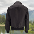 Bomber jacket homem Harrington com fecho de correr e punhos canelados