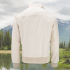 Bomber jacket homem Harrington com fecho de correr e punhos canelados