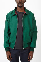 Bomber jacket homem Harrington com fecho de correr e punhos canelados