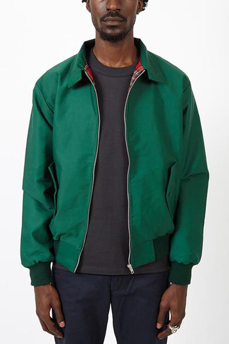 Bomber jacket homem Harrington com fecho de correr e punhos canelados