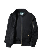 Bomber jacket homem leve corta-vento com fecho de correr design minimalista