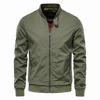 Bomber jacket homem leve com fecho de correr estilo casual streetwear